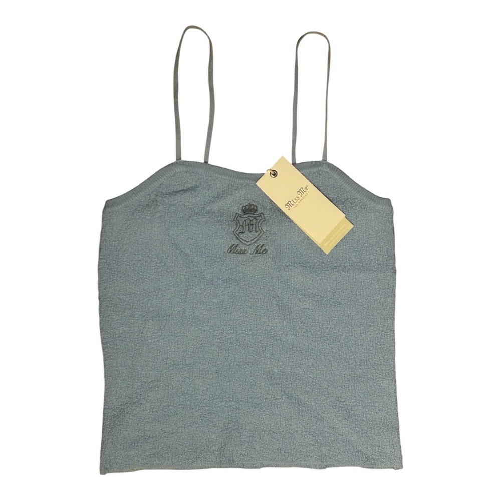 Miss Me Light Blue Tank Top Size Small NWT